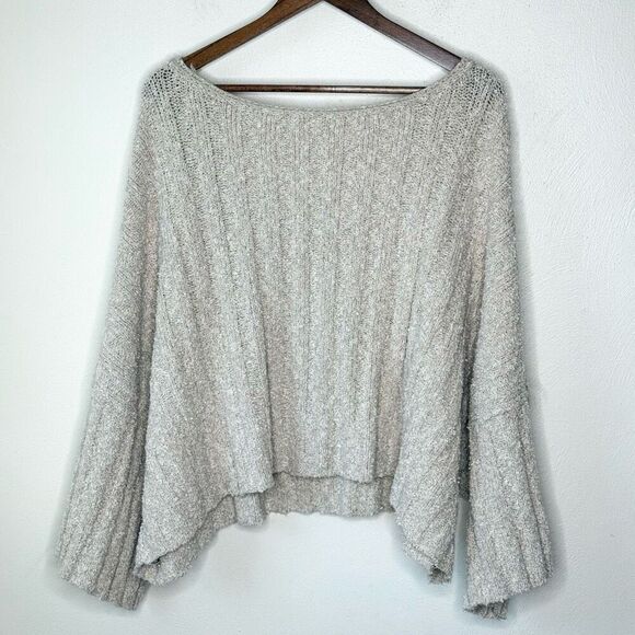 Free People Good Day Pullover Oversized Chunky Knit Sweater - Women’s US LG - Picture 4 of 10